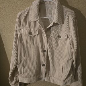 LC Lauren Conrad Beige Corduroy Jacket